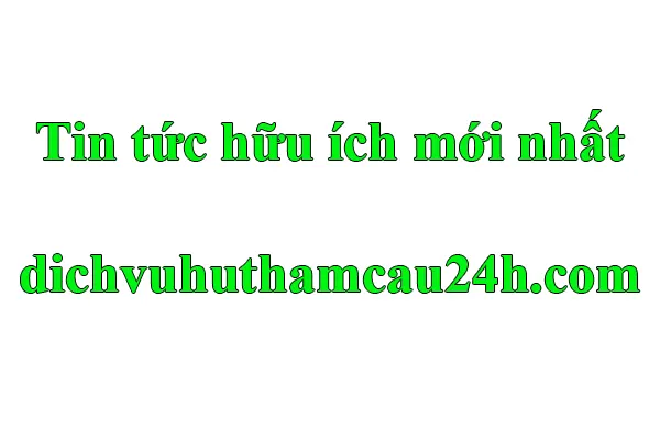 Tin tức hữu ích mới nhất tại website Dịch Vụ Hút Hầm Cầu 24h