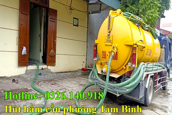 Hút hầm cầu phường Tam Bình, TPHCM gọi hotline 0326.140.918 dịch vụ hút hầm cầu phường Tam Bình